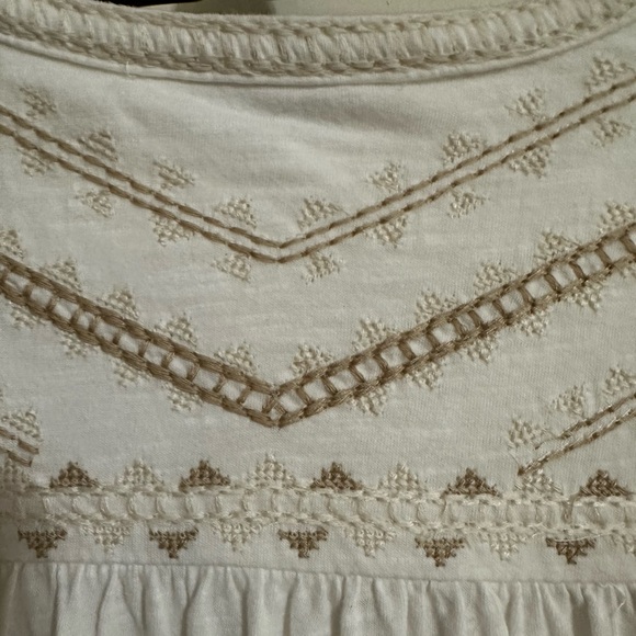 Lucky Brand Cream Relaxed Tunic with Embellished Yoke - Picture 10 of 16
